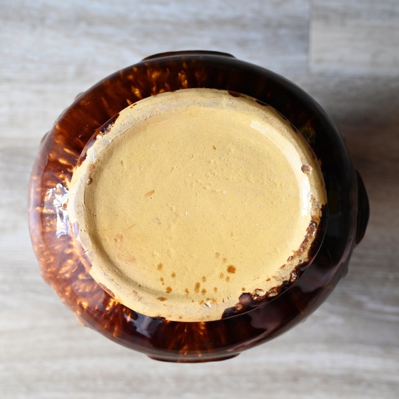 Large Antique Rockingham Pottery Pitcher w/ Angel Playing Harp - Picture 16 of 16